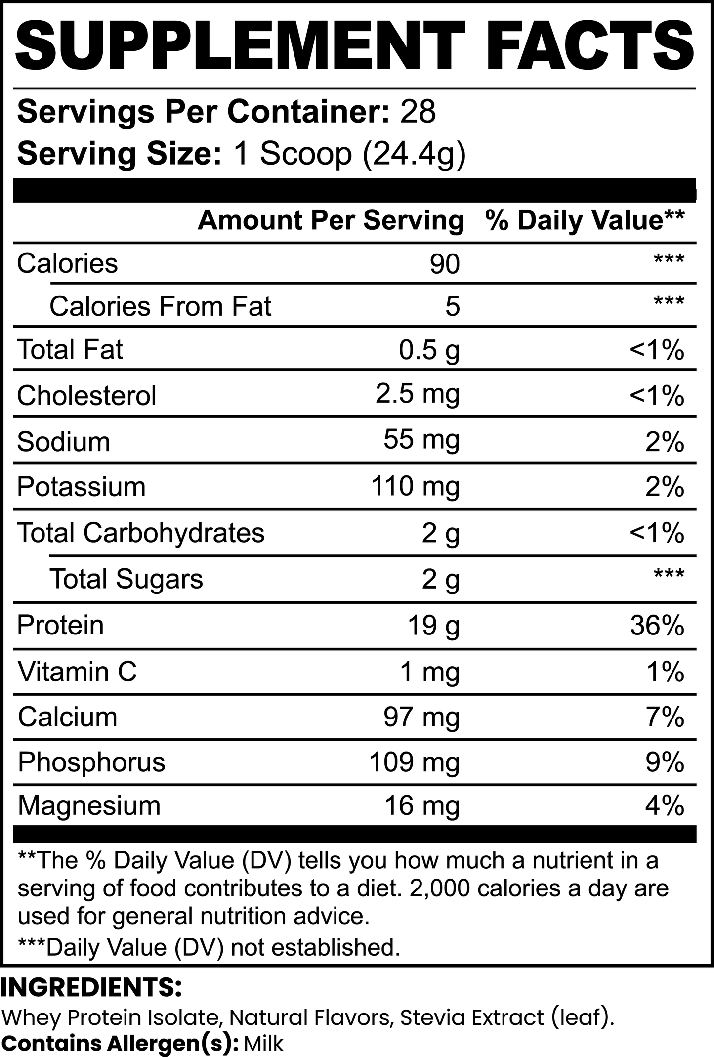 RUSHMORE Pure3 100% Whey Protein Isolate (Vanilla)