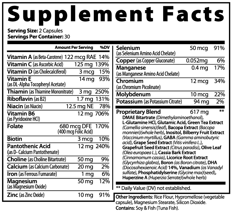 RUSHMORE Brain & Focus Formula