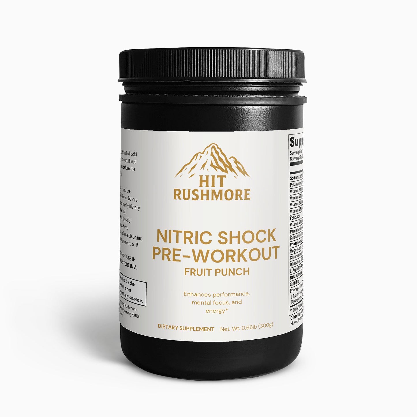 RUSHMORE Nitric Shock Pre-Workout Powder (Fruit Punch)