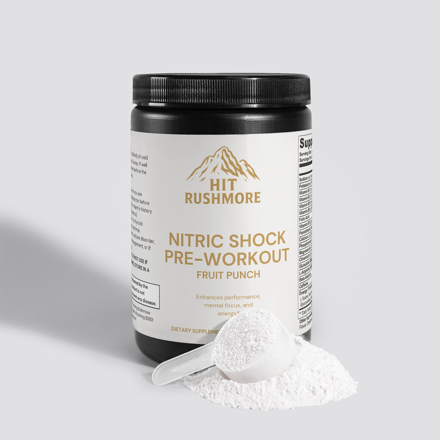 RUSHMORE Nitric Shock Pre-Workout Powder (Fruit Punch)