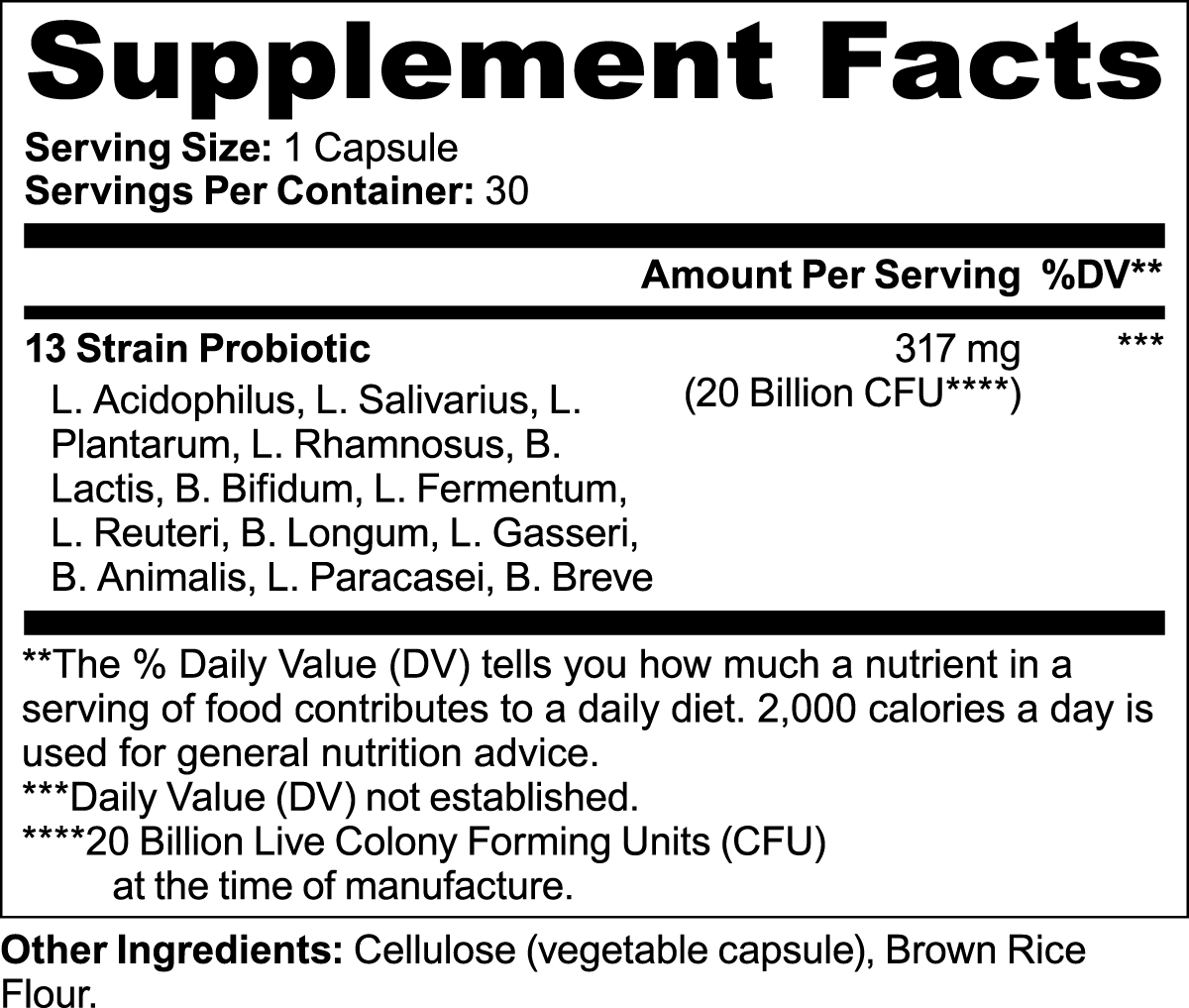 RUSHMORE Probiotic 20 Billion